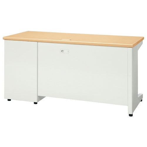 PLUS（プラス）オフィス家具 片袖机 RJ-146A-3 ホワイトメープル 引出A　