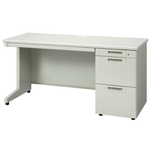 PLUS（プラス）オフィス家具 片袖机 RJ-146A-3 エルグレー 引出A　