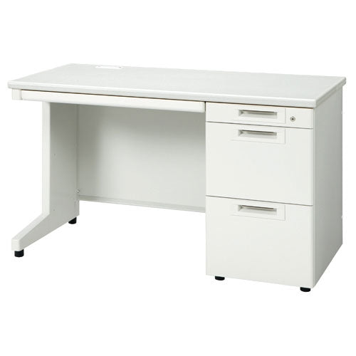 PLUS（プラス）オフィス家具 片袖机 RJ-126A-3 ホワイト 引出A　
