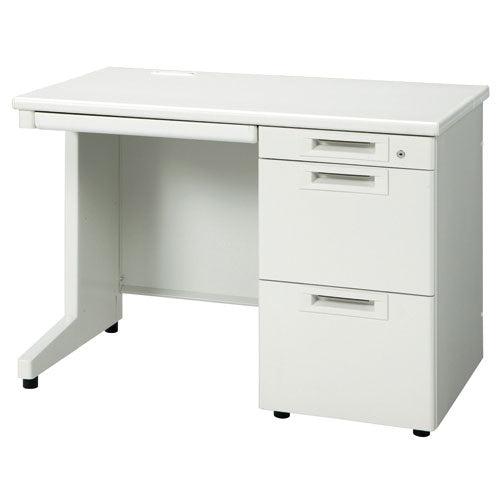 PLUS（プラス）オフィス家具 片袖机 RJ-106A-3 ホワイト 引出A　