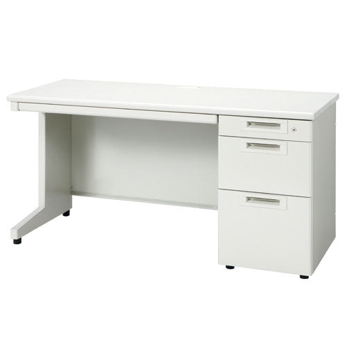 PLUS（プラス）オフィス家具 片袖机 RJ-146D-3 ホワイト 引出D　