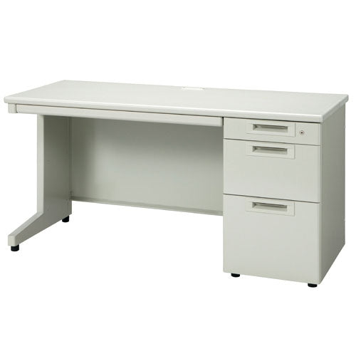 PLUS（プラス）オフィス家具 片袖机 RJ-146D-3 エルグレー 引出D　