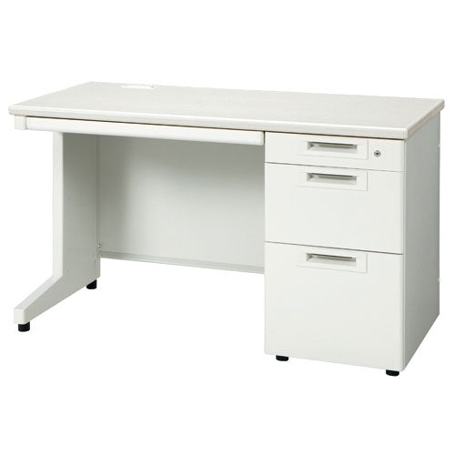 PLUS（プラス）オフィス家具 片袖机 RJ-126D-3 ホワイト 引出D　