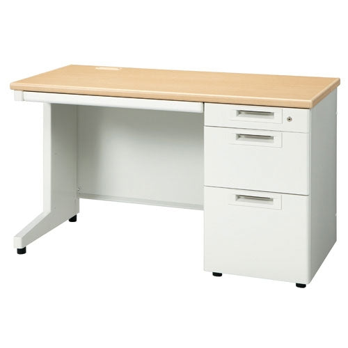 PLUS（プラス）オフィス家具 片袖机 RJ-126D-3 ホワイトメープル 引出D　