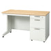 PLUS（プラス）オフィス家具 片袖机 RJ-126D-3 ホワイトメープル 引出D　