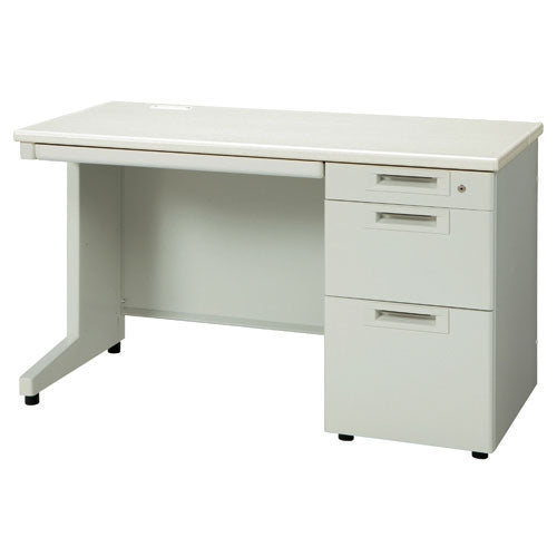 PLUS（プラス）オフィス家具 片袖机 RJ-126D-3 エルグレー 引出D　