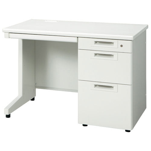 PLUS（プラス）オフィス家具 片袖机 RJ-106D-3 ホワイト 引出D　