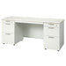 PLUS（プラス）オフィス家具 両袖机 RJ-166D-33 WS/W4 ホワイト　