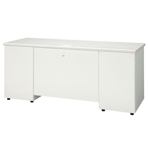 PLUS（プラス）オフィス家具 両袖机 RJ-166D-33 WS/W4 ホワイト　