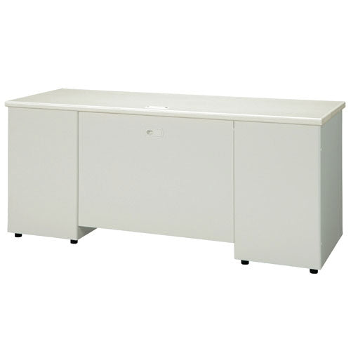 PLUS（プラス）オフィス家具 両袖机 RJ-166D-33 LGY/LGY エルグレー　