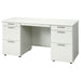 PLUS（プラス）オフィス家具 両袖机 RJ-146D-33 WS/W4 ホワイト　
