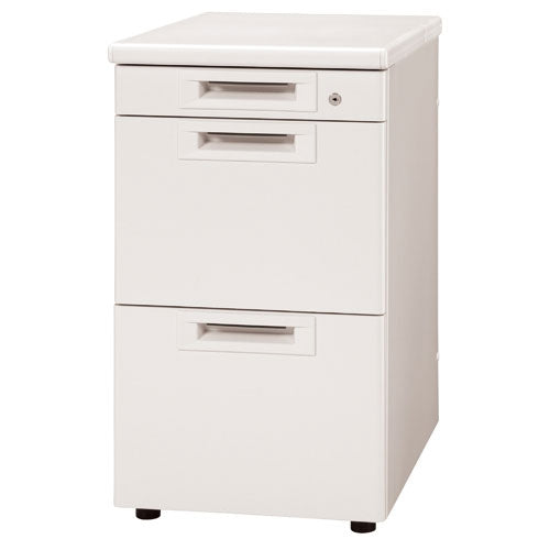 PLUS（プラス）オフィス家具 脇机3段 RJ-046A-A3 ホワイト 引出A　