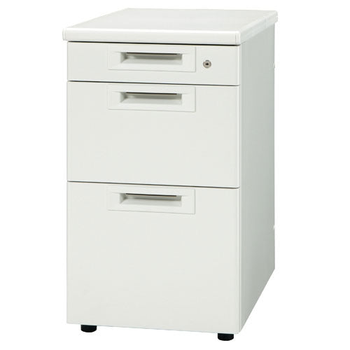 PLUS（プラス）オフィス家具 脇机3段 RJ-046D-D3 ホワイト 引出D　