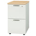 PLUS（プラス）オフィス家具 脇机2段 RJ-046D-A2 ホワイトメープル引出D　