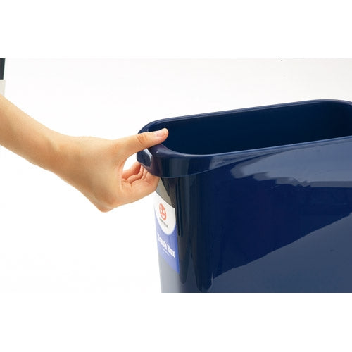 スマートバリュー 持ち手付きゴミ箱角型8L ブルー N154J-B 4547345038153