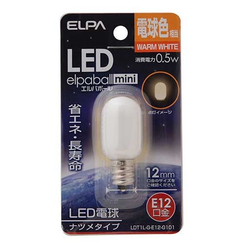 朝日電器 電球形LEDランプ ナツメLDT1L-G-E12-G101 4901087190584