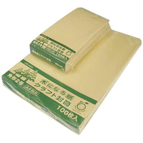 菅公工業 間伐紙クラフト封筒 シ126 角2 100枚 4971655521263