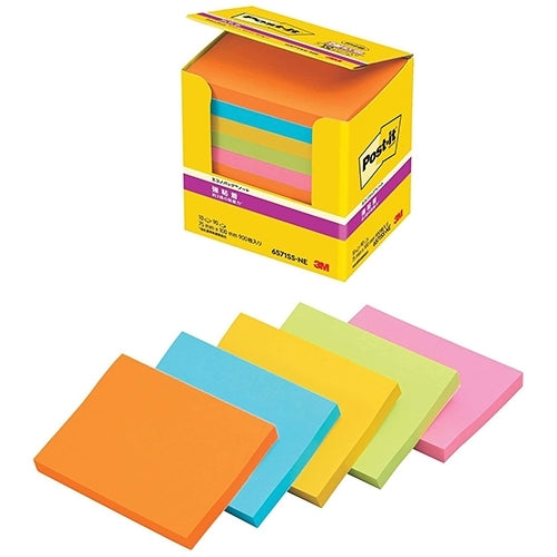 3M Japan Post-it 6571SS-NE Strong Adhesive 75mm x 100mm Mixed Colors 4548623809403