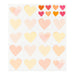 83710006 カラー色紙用シール ハート柄 18人分 デザインフィル 4902805837101