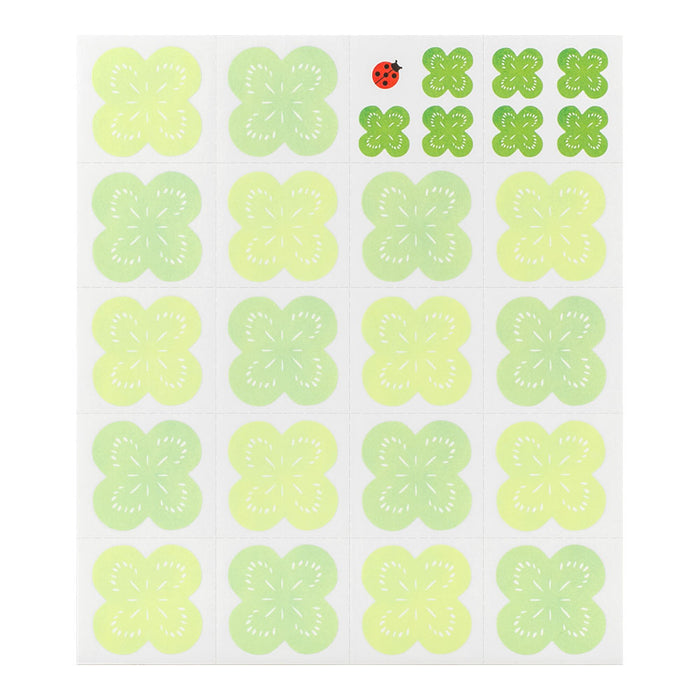 MIDORI ミドリ カラー色紙用シール クローバー柄 83711006 デザインフィル 4902805837118