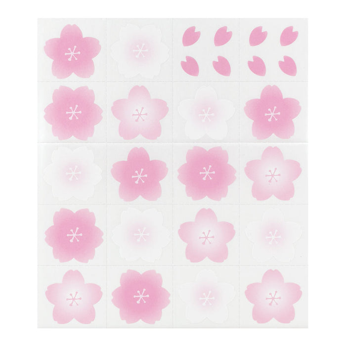 ミドリ カラー色紙用シール 桜柄 83712006 デザインフィル 4902805837125（10セット）