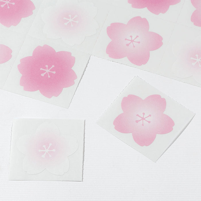 ミドリ カラー色紙用シール 桜柄 83712006 デザインフィル 4902805837125（10セット）