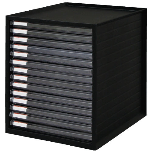 アイリスオーヤマ レターケース超浅型14段 LCE-14Sブラック 4905009799657