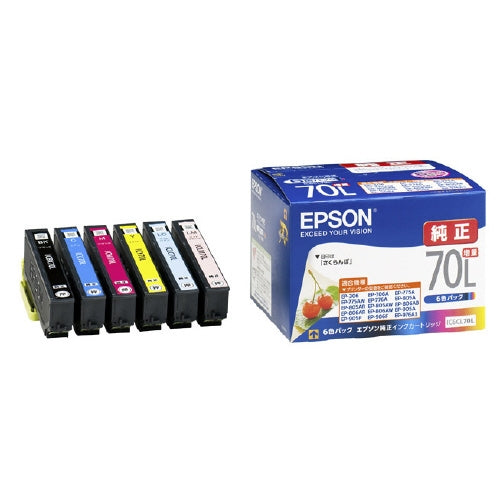 EPSON インクカートリッジIC6CL70L 6色パック増 4988617143692