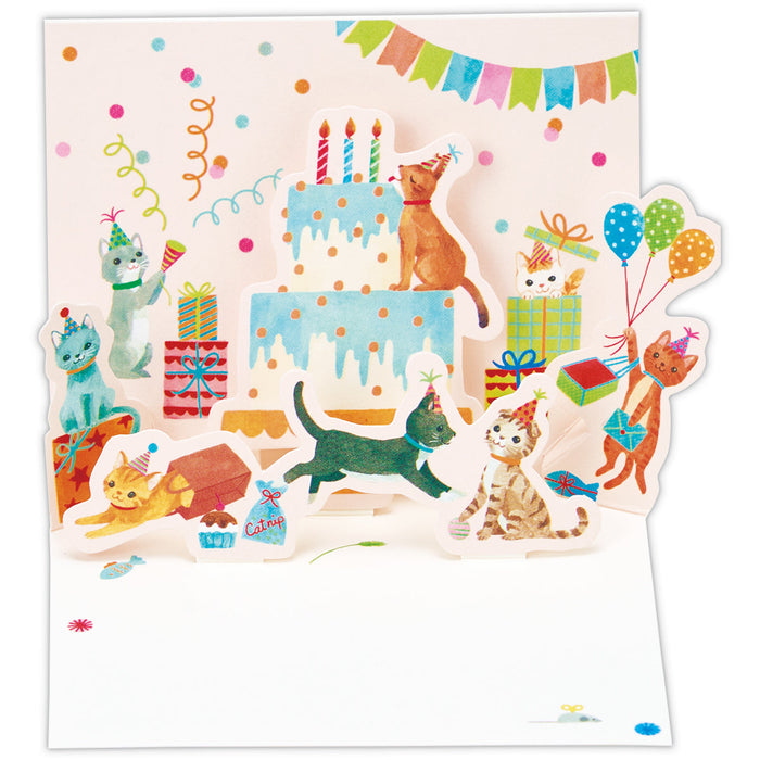 มินิการ์ดแมววันเกิด Hallmark HAC ของญี่ปุ่น [ฉลองวันเกิด/มินิการ์ด 3 มิติ/คอลเลกชันงานศิลปะ Hallmark] 840365 4961099840365 (ชุด 6 ชิ้น)