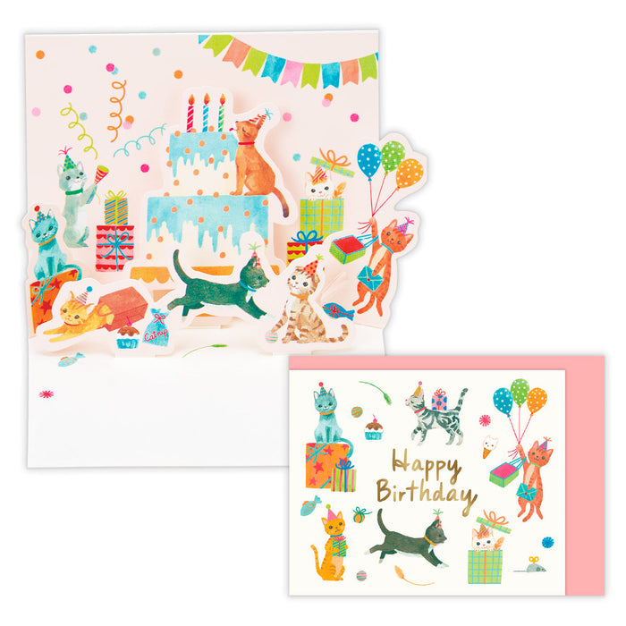 มินิการ์ดแมววันเกิด Hallmark HAC ของญี่ปุ่น [ฉลองวันเกิด/มินิการ์ด 3 มิติ/คอลเลกชันงานศิลปะ Hallmark] 840365 4961099840365 (ชุด 6 ชิ้น)