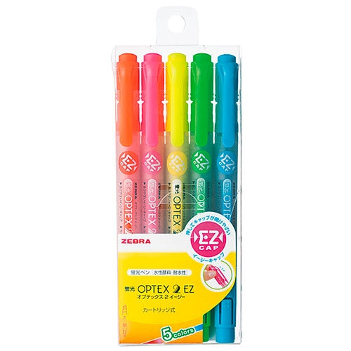 ゼブラ 蛍光オプテックス2 EZ 5色 WKT11-5C 4901681390502