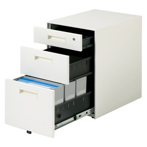 PLUS（プラス）オフィス家具 サイドキャビネット3段 AS-F046SC-3 WH　