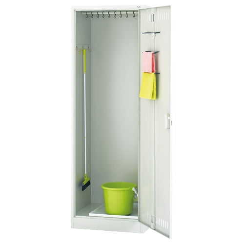 PLUS（プラス）オフィス家具 (九州専用)掃除用具ロッカーNO.60VN LGY　
