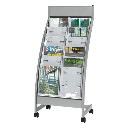 PLUS（プラス）オフィス家具 パンフレットスタンド PSL-C206-W 2列6段　4542883004509