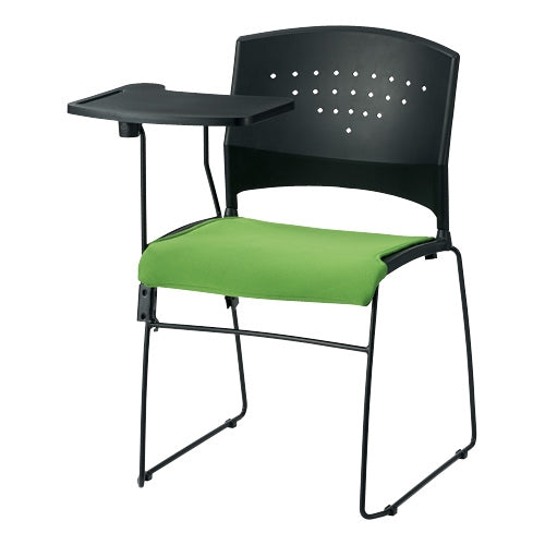 PLUS（プラス）オフィス家具 会議イス GK-CM10R グリーン メモ台付　