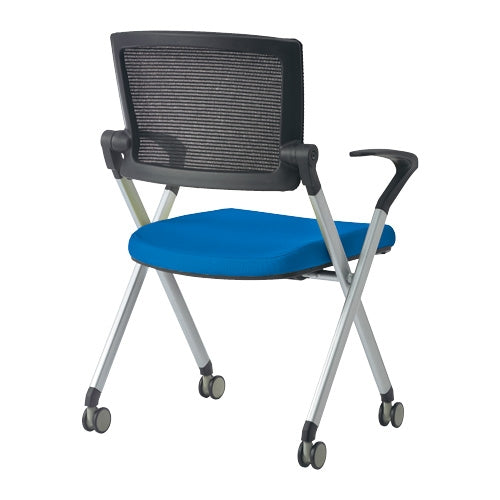 PLUS（プラス）オフィス家具 会議イス GK-A90SM ブルー 肘付　