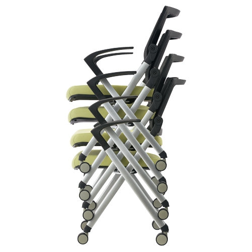 PLUS（プラス）オフィス家具 会議イス GK-A90SM グリーン 肘付　