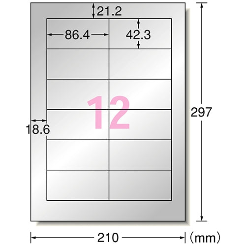 エーワン 屋外ラベルマットシルバーA4・12面5入31057 4906186310574