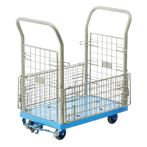 PLUS（プラス）オフィス家具 環境静音網台車 NP-107GS-B フットブレーキ　4546678005757