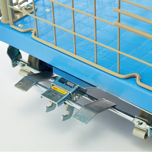 PLUS（プラス）オフィス家具 環境静音網台車 NP-107GS-B フットブレーキ　4546678005757