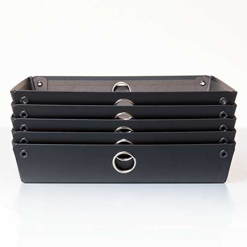 LIHITLAB. スタッキングトレー A-340-24 黒 4903419815455