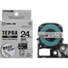 King Jim Tepra PRO Tape Matte Transparent with Black Letters SB24T 4971660770144