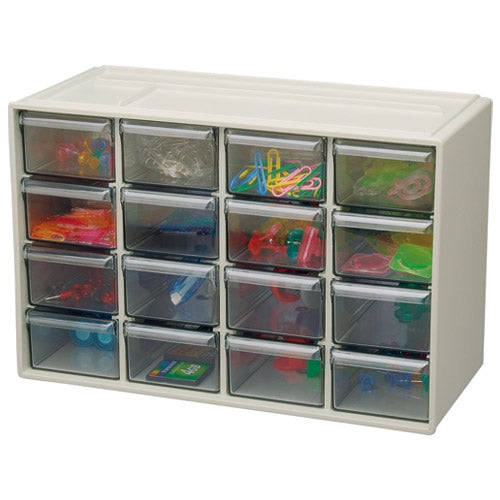 アイリスオーヤマ 小物キャビネット Lグレー4段*4列 KC-30R 4905009542390