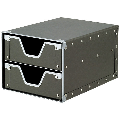 スマートバリュー 紙製引き出し 浅型2段A4 B773J 4547345044598