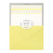 86477006 OS レターセット 活版 花ライン黄 デザインフィル 4902805864770（5セット）