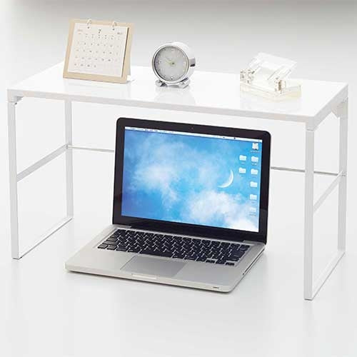 LIHITLAB. 机上台590mm トールタイプ A-7336-0 白 4903419817633