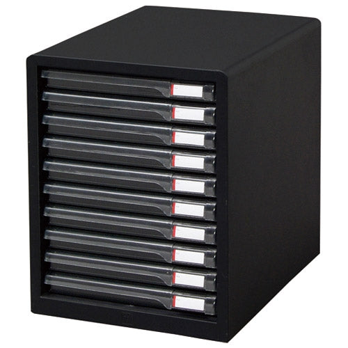 アイリスオーヤマ レターケーススリム10段L-10SR Dグレー 4905009542611