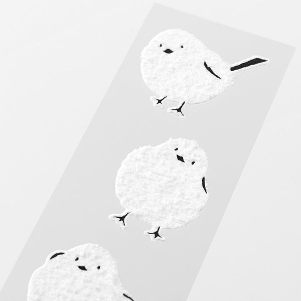 ミドリ レター６３７シールツキシマエナガガラＡ 86637006　4902805866378（5セット）