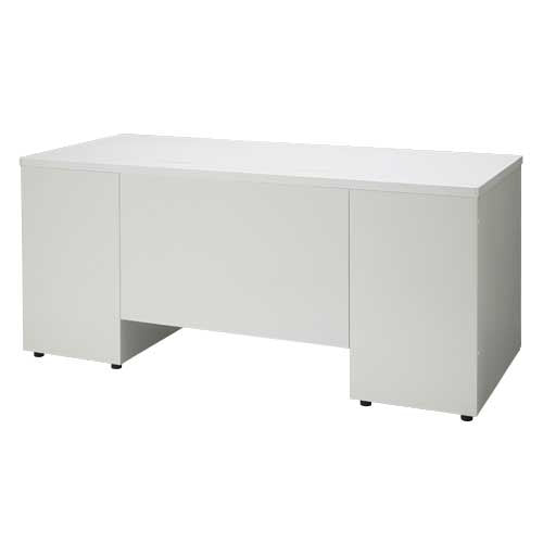 PLUS（プラス）オフィス家具 両袖机 UJ-167D-33 WS/W4 W1600　