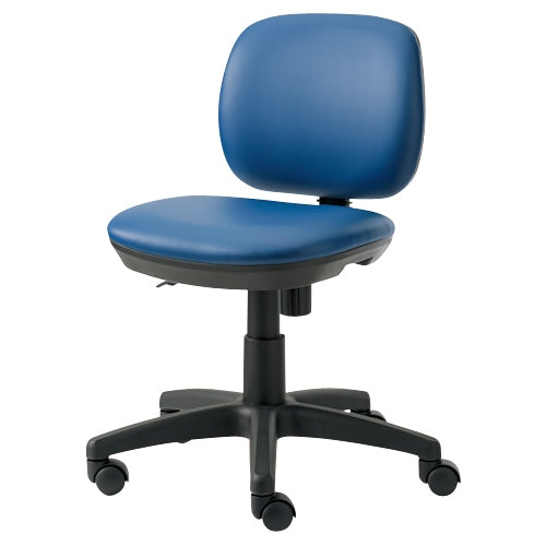 PLUS（プラス）オフィス家具 事務イス KC-JF62NL ブルー レザー張り　